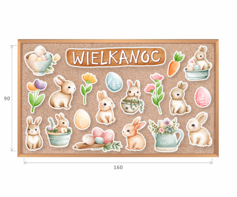 Dekoracja - WIELKANOC - Zajączki - XXL Dekoracja - WIELKANOC - Zajączki - XXL