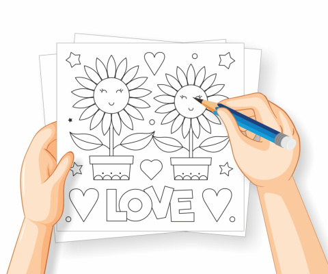 Kolorowanki – WALENTYNKI – Love – 30 szt. – W04