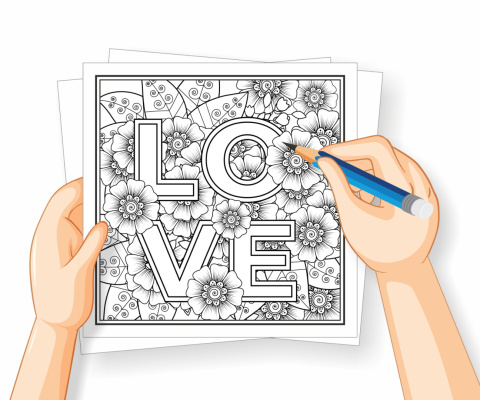 Kolorowanki – WALENTYNKI – Love – 30 szt. – W05 Kolorowanki – WALENTYNKI – Love – 30 szt. – W05