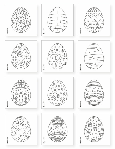 Kolorowanki – WIELKANOC – Pisanki – 24 szt. – W01 Kolorowanki – WIELKANOC – Pisanki – 24 szt. – W01