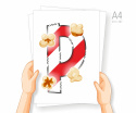 Napis / Girlanda / Litery - DZIEŃ POPCORNU - 13 kart A4