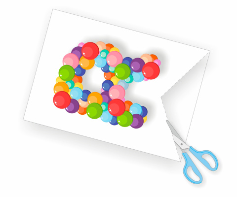 Napis / Girlanda / Litery - URODZINY - Happy Birthday - 13 kart A4 Napis / Girlanda / Litery - URODZINY - Happy Birthday - 13 kart A4