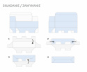 OPAKOWANIA - Pudełeczka na upominki - 80x45x45 - Niebieskie - 50 szt.