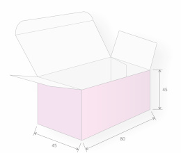 OPAKOWANIA - Pudełeczka na upominki - 80x45x45 - Różowe - 50 szt.